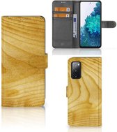 GSM Hoesje Geschikt voor Samsung Galaxy S20FE Wallet Book Case Licht Hout