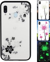 BackCover Magic Glass - Glow in the dark hoesje - Telefoonhoesje voor Samsung A20E - Bloemenprint