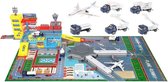 Speelgoed vliegveld - Vliegveld - Xl speelmat - Speelgoedmat - Speelgoed vliegtuig - Vliegtuig - Speelset - Speelgoed auto
