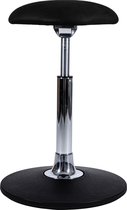 Balergo Dynamic XL - ergonomische kruk - balanskruk voor actief zitten - chroom/zwart