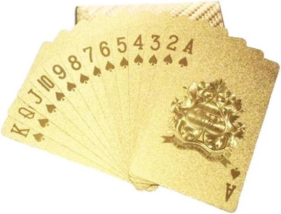 waterbestendig Observeer Ga naar beneden Luxe Gouden Speelkaarten / Poker kaarten - Geplastificeerd | Games | bol.com