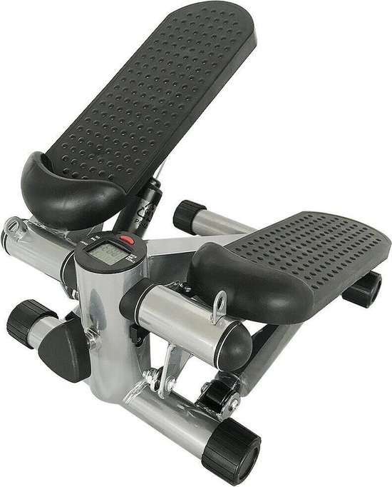leef ermee interval machine Fitness Mini Stepper met Weerstandsbanden - Mini Stepapparaat Zilver Zwart  | bol.com