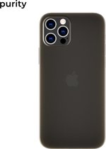 Purity Ultra Dun Backcover Hoesje voor iPhone 12 Pro Max - Zwart