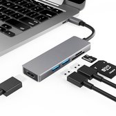 Sounix 5 in 1  USB-C Hub voor  MacBook, Dell, HP met 4K HDMI-2 x USB 3.0 - SD/TF