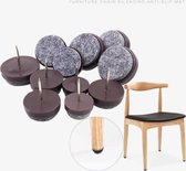 Feutre pour meubles avec clou - Sous- Feutrage meubles - Feutre - Feutre pour meubles - 16 pièces - Tissu - Rond / 2cm de diamètre
