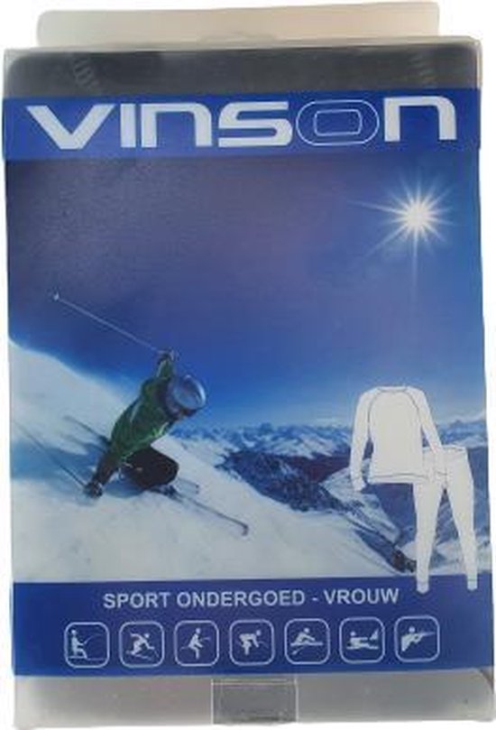 Sport thermo set ondergoed VINSON - Broek en Top - Vrouwen - Zwart - Maat L  | bol.com