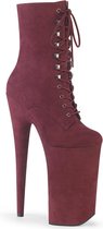 Pleaser Plateau Laarzen, Paaldans schoenen -39 Shoes- BEYOND-1020FS Paaldans schoenen Bordeaux rood