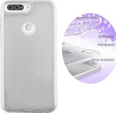 BackCover Layer TPU + PC - Telefoonhoesje - Hoesje voor Huawei Y7 2018 - Zilver