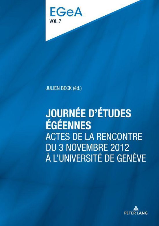 Etudes genevoises sur l’Antiquité 7 - Journée d’étude ... - cover