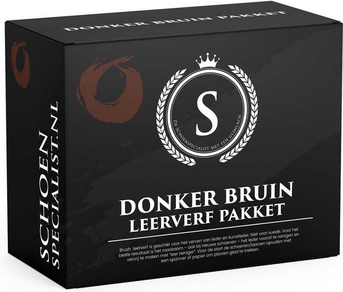 Brush leerverf pakket - 022 Donker bruin