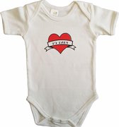 Witte romper met "My dads" - maat 62/68 - vaderdag, cadeautje, kraamcadeau, grappig, geschenk, baby, tekst, bodieke