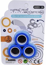Fidget Toys - Magnetische Ringen - Spinner - Blauw