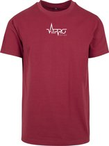 FitProWear Casual T-Shirt Heren Bordeaux - Maat XXXL - Shirt - Sportshirt - Casual Shirt - T-Shirt Ronde Hals - T-Shirt Slim Fit - Slim Fit Shirt - T-Shirt korte mouwen