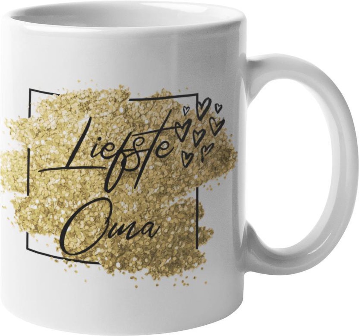 Mok glitters goud Liefste Oma