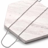 Stainless Steel Ketting Met Kleine Schakels (45 cm) Antiek Zilver (2 stuks)