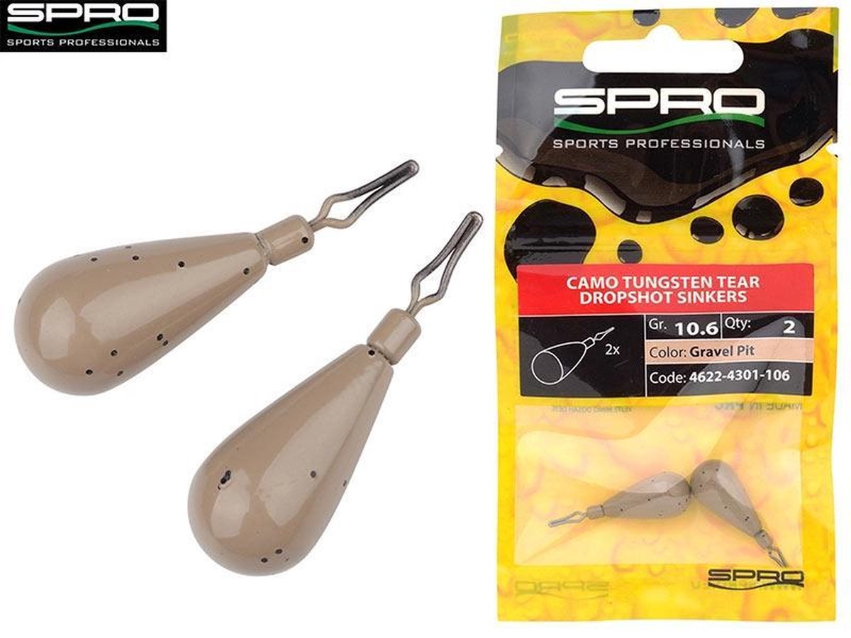 Spro Tungsten Tear Drop Weight - 14 gram - gravel pit
