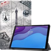3-Vouw sleepcover hoes - Geschikt voor Lenovo Tab M10 HD Gen 2 (2e generatie) - Eiffeltoren