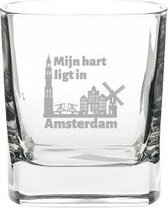 Gegraveerde drinkglas 29cl Amsterdam