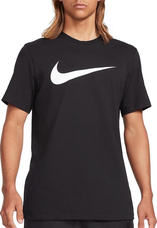 Nike T-shirt Nike Sportswear Icon Swoosh - Homme - Noir - Blanc | bol