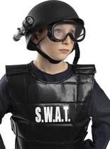 FUNIDELIA Police SWAT Helm voor meisjes en jongens Politieman - Zwart