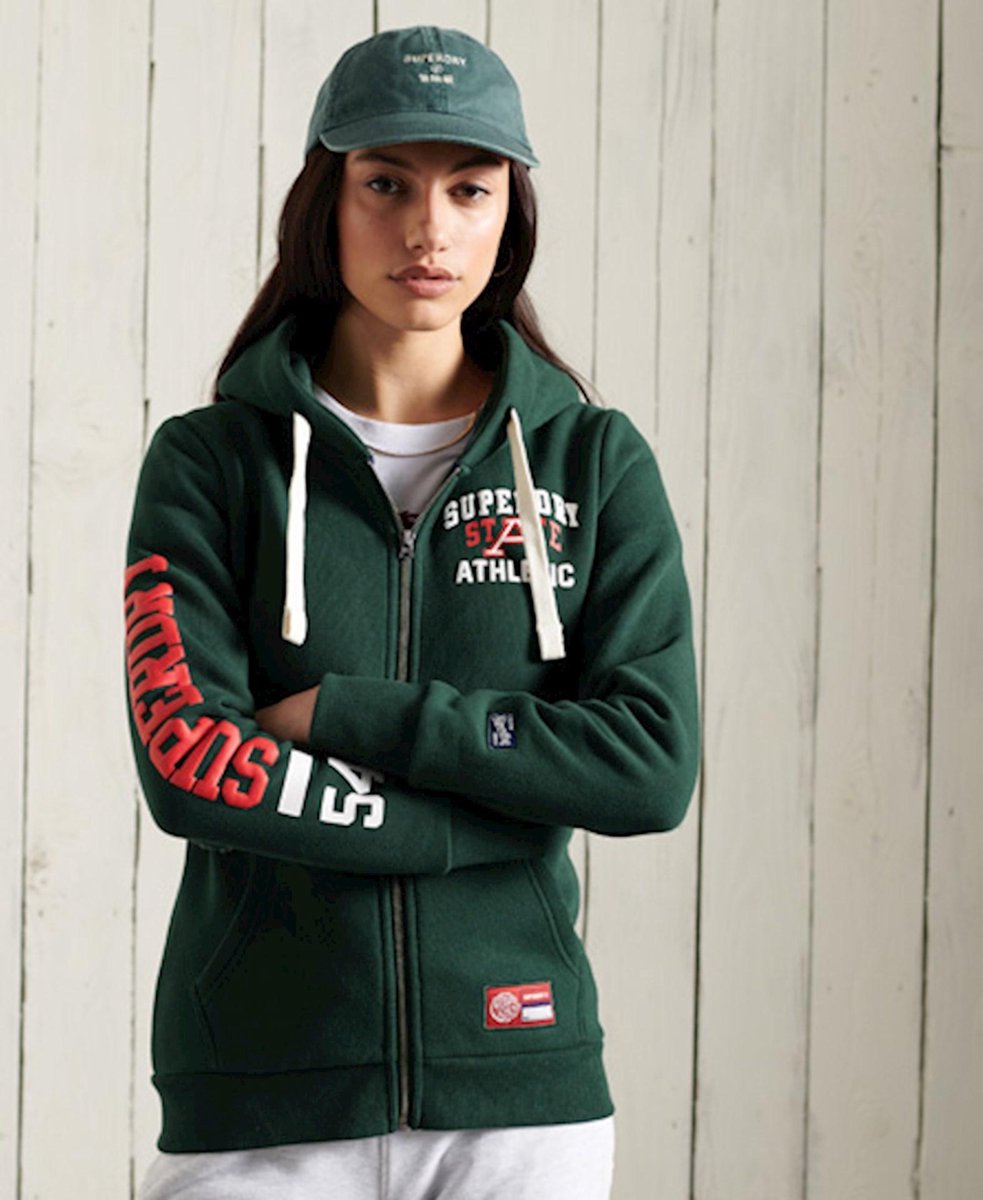 ingesteld overal Dodelijk Superdry Dames Trui Collegiate Athletic hoodie met rits | bol
