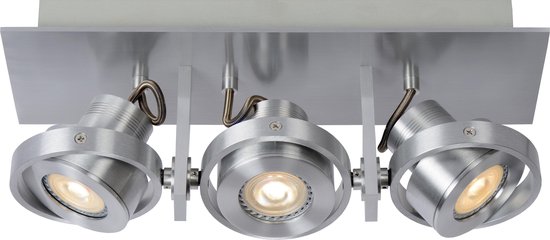 analoog machine Soedan Lucide LANDA Plafondspot - LED Dim to warm - GU10 - 3x5W 2200K/3000K - Mat  chroom | bol.com