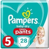 Pampers Baby-Dry Pants Maat 5, 28 Luierbroekjes, 12kg-17kg