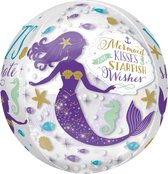 Amscan Folieballon Mermaid Wishes 43 Cm Wit