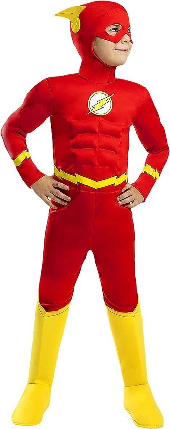 FUNIDELIA Deluxe Flash kostuum voor jongens - Maat: 97 - 104 cm - Rood