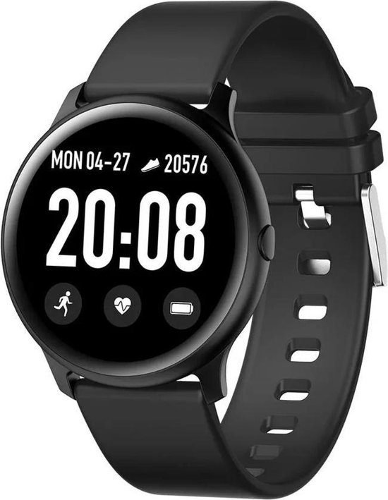 Valante Smartwatch S1 - Hartslagmeter - Bloeddrukmeter - Zwart siliconen |  bol.com