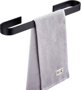 Luxe Handdoekrek-RVS-Badkameraccesoires-Keukenaccesoire-MatZwart-Lengte 50 cm