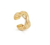 Gekruiste ear cuff | goud gekleurd