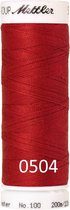 Mettler/Amann universeel naaigaren, 200m. polyester, 0504 rood