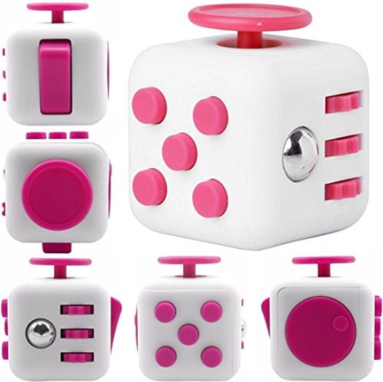 Thumbnail van een extra afbeelding van het spel Fidget Cube tegen Stress - Fidget Toys - Pop It - Speelgoed Jongens - Speelgoed Meisjes - Roze - fidget - friemelkubus