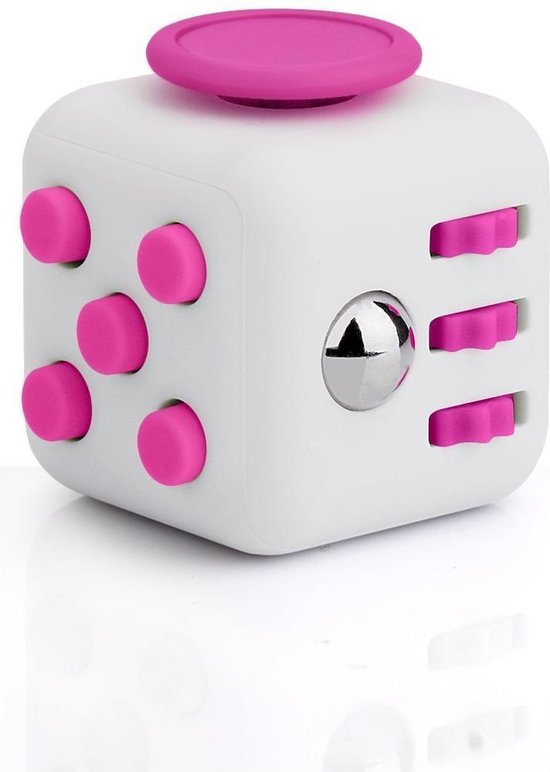 Afbeelding van het spel Fidget Cube tegen Stress - Fidget Toys - Pop It - Speelgoed Jongens - Speelgoed Meisjes - Roze - fidget - friemelkubus