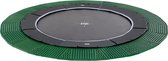 EXIT Dynamic groundlevel trampoline ø366cm met Freezone veiligheidstegels - zwart