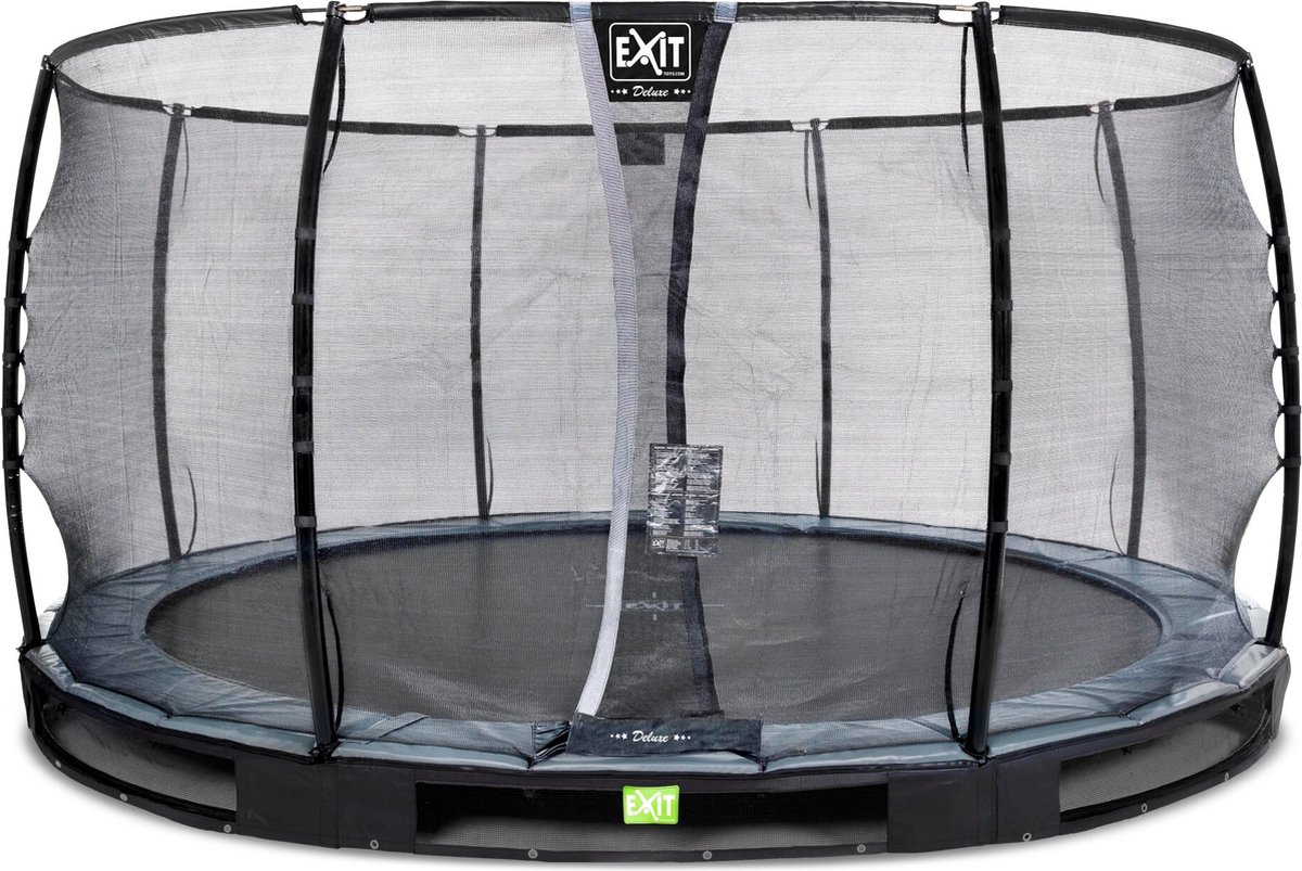 EXIT Elegant Premium inground trampoline ø427cm met Deluxe veiligheidsnet - zwart