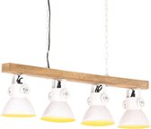 Plafondlamp industrieel E27 mangohout wit