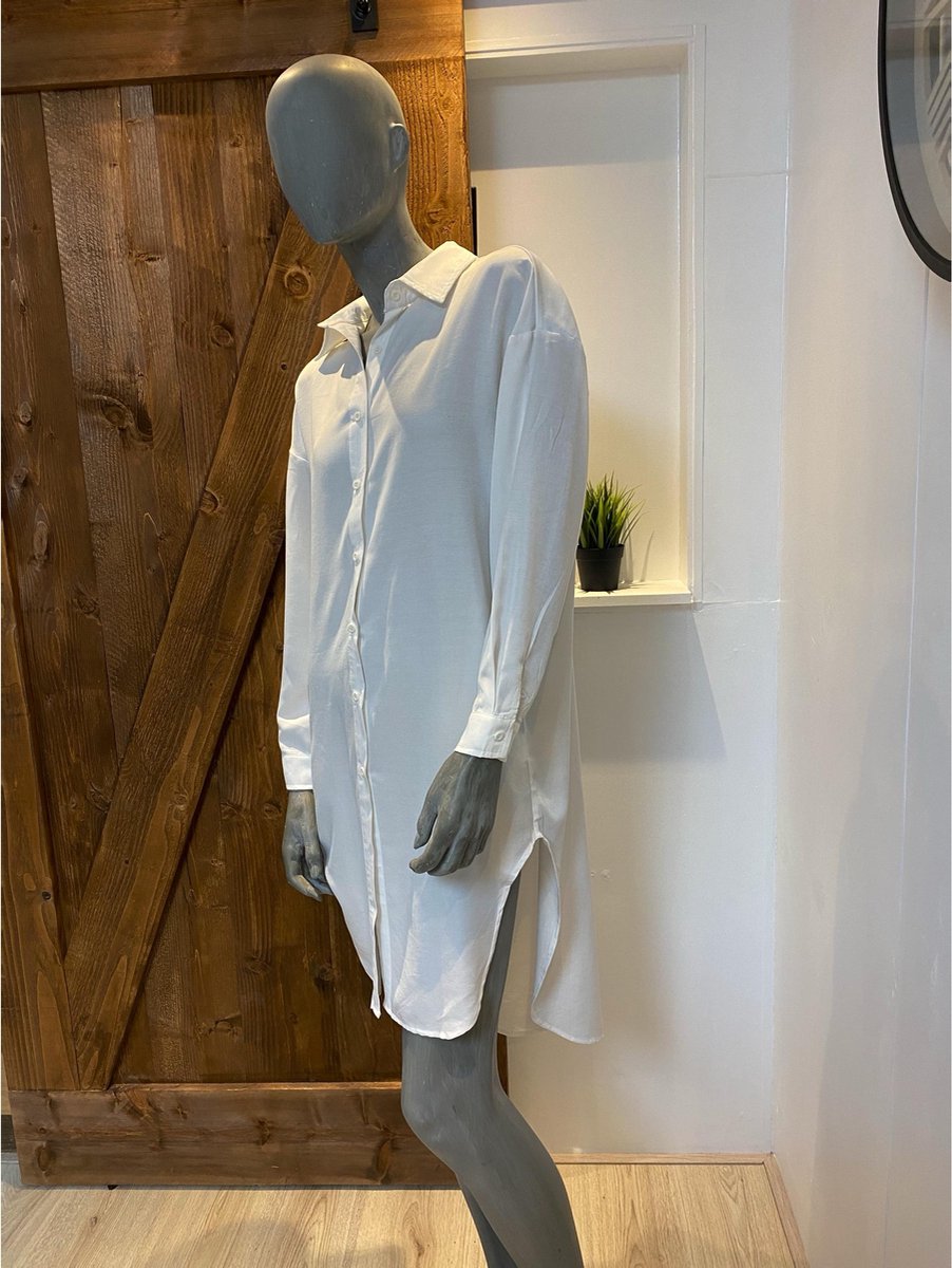 Lange witte blouse | bol.com