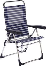 Crespo - Strandstoel - AL-206 - Textileen - Blauw gestreept (4)