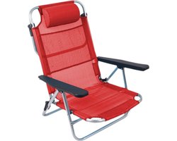 Bo-Camp Beach chair - Monaco - Aluminium - Rood