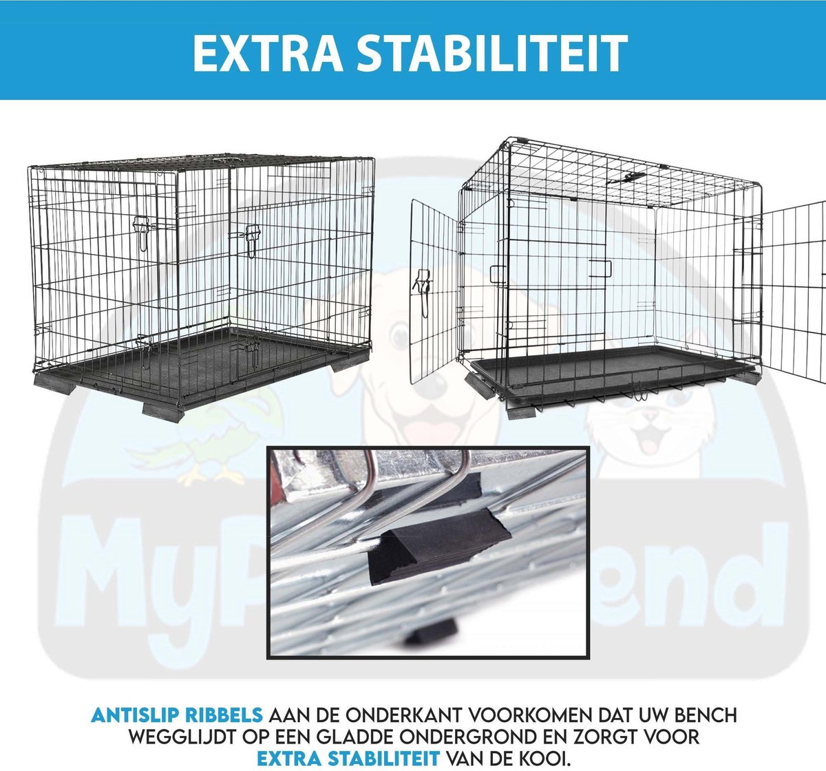 MyPetFriend® Hondenbench Onderzetters - 4 stuks - Optimaal comfort - Anti  krassen -... | bol.com