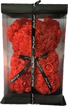 Kenjiro - Teddy beer  - Valentijn cadeautje - 25 cm - Giftbox - rood -  - knuffel