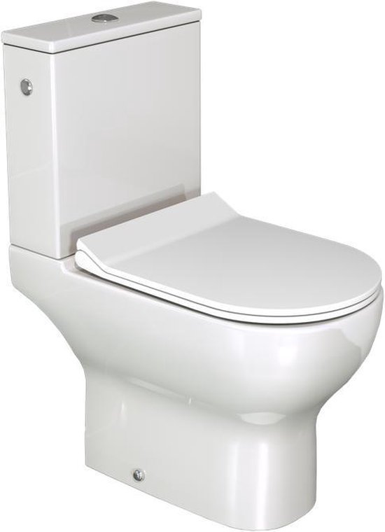 lokaal bubbel niveau EFLO® Staand Toilet Inclusief Reservoir en Bril - 4 jaar garantie | bol.com