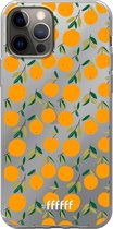 6F hoesje - geschikt voor iPhone 12 - Transparant TPU Case - Oranges #ffffff