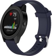 Precious Brand: Garmin Vivoactive 3 horloge band gemaakt van siliconen – armband – bandje - polsband – sportband – 20MM – Navy blauw