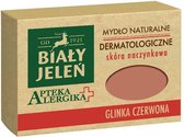 Bialy Jelen - Dermatologische Zeep met  Natuurlijk Rode Klei - Geschikt Voor Gevoelige Huid en Couperose -125 g