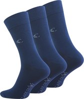 Katoenen premium sokken – 80% gekamd katoen – navy blauw  – 3 paar – maat 39/42