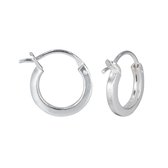 Joy|S - Zilveren oorringen 12 mm - Franse sluiting - 2 mm dikte