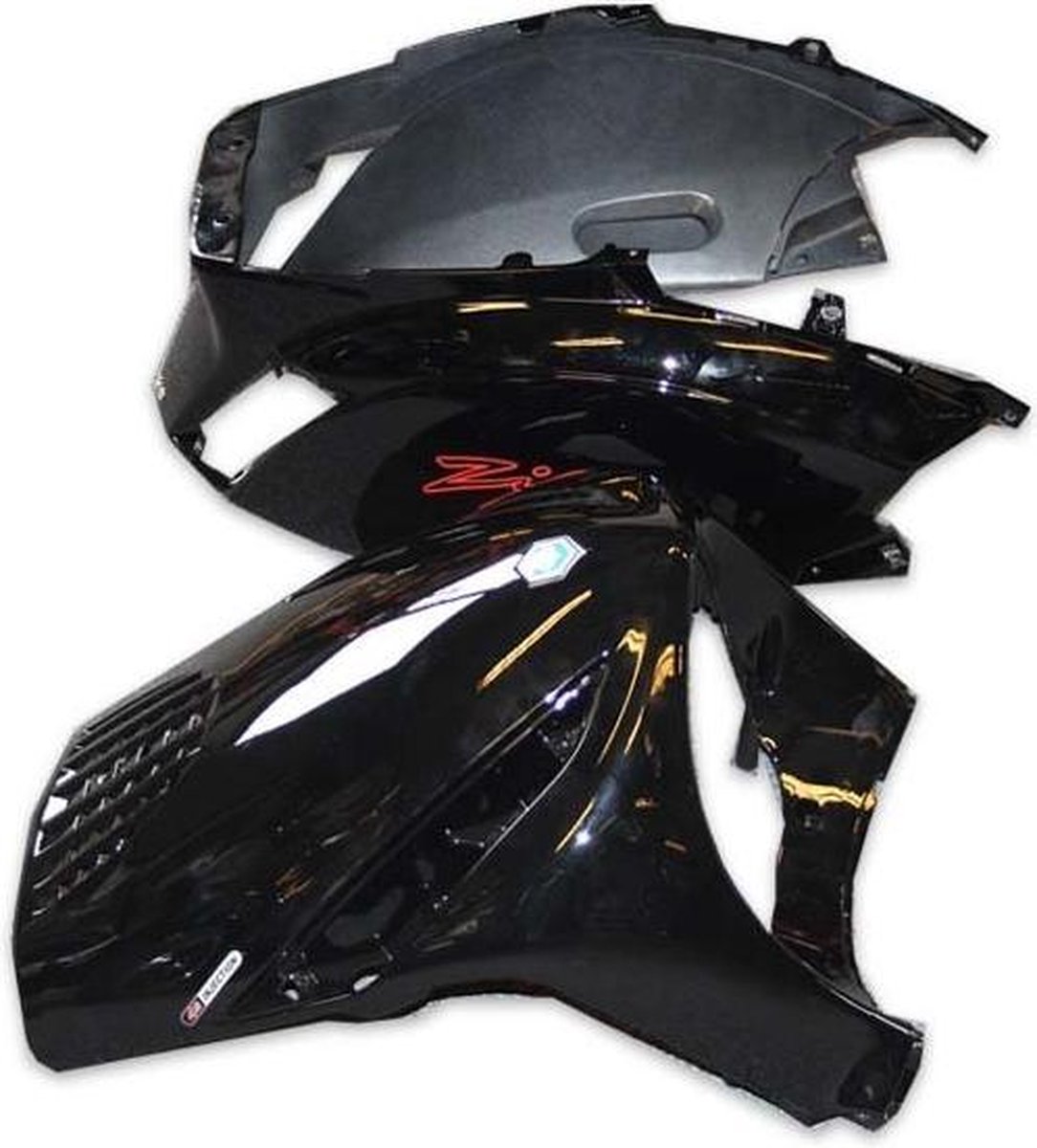 Zip | ORIGINEEL KAPPENSET PIAGGIO | glans zwart | NIEUW IN DOOS | bol.com